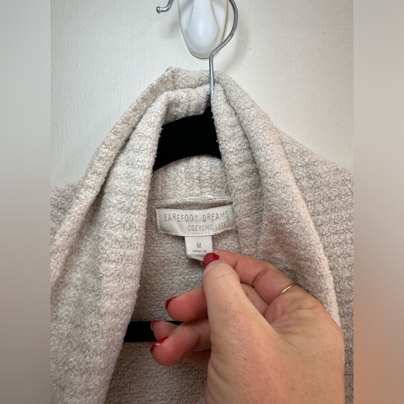 Barefoot Dreams CozyChic Lite® Circle Cardi - Stone - Picture 4 of 6